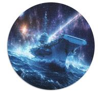 Transporteur d'avions 1000 Piece Puzzle Rond, pour Enfants Adulte Éduchatif Unique Jigsaw pour La Famille Amis 12 Ans De Qualité Supérieure 1000pcs (67.5x67.5cm)