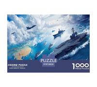 Transporteur d'avions 1000 Pièces Puzzle Adulte Un Puzzle Difficile Jeu Éduchatif Défi Jouets Enfants Jeu De Puzzle pour Toute La Famille Cadeaux pour Femmes Cadeaux pour Hommes 38x26cm/1000pcs