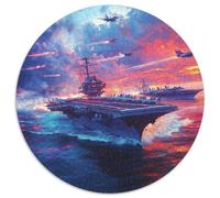 Transporteur d'avions Casse-tête De 1000 Pièces Ronds Adultes Enfants Dès 12 Ans paysages naturels Moderne Jeu Difficile Impossible Qualité Supérieure Jeux De Défi Uniques 1000pcs (67.5x67.5cm)