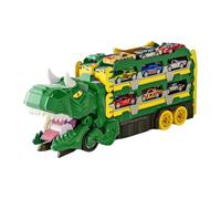 Transporteur De Dinosaures Pliable - Jouet De Camion De Transport, Véhicule De Transports Dinosaures, Camion De Transports Pliable | Ensemble De Jeu De Piste De Course, Ensemble De 18 Véhicules
