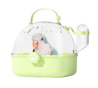 Transporteur de | PATER CAGE PARROT BIRCA, vue panoramique compacte portable transparente avec bouteille d'eau extérieure