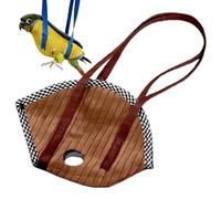 Transporteur De Voyage Pour Oiseaux - Polyester Velours Côtelé 14x11x1cm | Porte-oiseaux Anti-évasion Avec Sangle Anti-fuite | Fourre-tout De Toilettage Portable Pour Calopsitte, Conure, Perruche, Pin