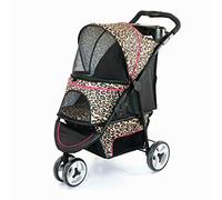 Transporteur léger pliable de chariot de poussette de chien de chat avec la ceinture sûre et les porte-gobelets, chargement maximum 23Kg (A)