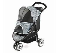 Transporteur léger pliable de chariot de poussette de chien de chat avec la ceinture sûre et les porte-gobelets, chargement maximum 23Kg (B)