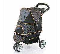 Transporteur léger pliable de chariot de poussette de chien de chat avec la ceinture sûre et les porte-gobelets, chargement maximum 23Kg (C)