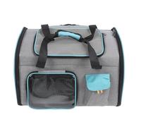 Transporteur pour Animaux avec Maille Respirante, Sac à Dos, Grande Capacité, Portable, Facile à Nettoyer pour Chats et Chiens - Confortable, Ventilation Optimale, Idéal pour (Gris et Bleu)