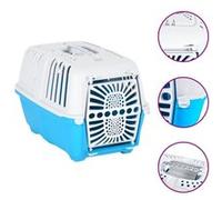 Transporteur pour animaux de compagnie blanc et bleu PP blanc et bleu G