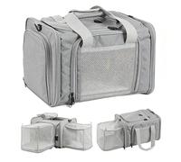 Transporteur pour Chat,Sac Portable Souple Respirant Homologué Cabine,Transporteur De Voyage Chat | Vétérinaire Promenade Extérieure Voiture Aéroport Courses Taxi
