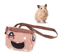 Transporteur pour Petit Animal en Flanelle Café, Sac Portable Respirant pour Hamster, Cochon d'Inde, Ecureuil - Confortable, Facile à Porter, Fenêtre De Vue Grillage (Grande Taille 1,69 X 9,06