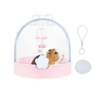 Transporteur pour Petits Animaux - Cage de Voyage pour Hamster Nain et Hérisson | Accessoire Transparent Avec Bouteille D'Eau Pour Furet Souris Campagnol - pour Extérieur Vacances Promenade Lapin Oise