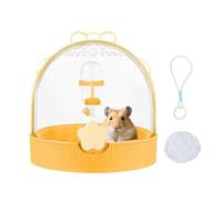 Transporteur pour Petits Animaux, Cage de Voyage pour Hamster Nain et Hérisson, Accessoire Transparent avec Bouteille d'eau pour Furet Souris Campagnol, pour Extérieur Vacances Promenade Lapin Oiseau