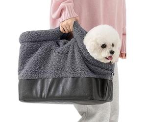 Transportín Para Mascotas ñas | Bolsillo Impermeable y Suave | Bolso de Transporte con Arnés de Seguridad, para Razas ñas y Medianas Cachorro Gatito Conejito Paseos Exteriores