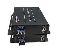 Transwan Extension USB 2.0 sur fibre jusqu'à 5 kilomètres maximum 2 fibres monomodales ou 250 mètres maximum 2 fibres multimodes, rétrocompatible, Plug & Play