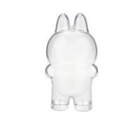 Transwon Coque de protection pour Labubu Fall in Wild/Let's Checkmate, boîte de présentation rigide accessoires avec porte-clés pour macarons passionnants avec costumes (coque en acrylique uniquement)