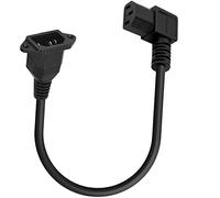Traovien Câble d'alimentation C14 vers C13 pour montage sur panneau, 90 degrés à droite, IEC 320 C13 femelle vers C14 mâle, adaptateur d'alimentation PDU pour ordinateur, LED, HDTV, moniteur et