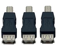 Traovien Lot de 3 adaptateurs USB 2.0 A femelle vers USB B mâle