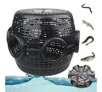 Trap à écran d'écrevisses Piège de poisson PP avec piège à crevettes en filet en filet robuste avec 6 trous et 2 boîtes de poids 13x13x11 dans un piège à excitation noire détachable portable pour loa