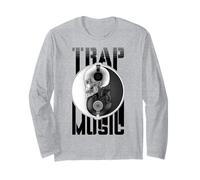 Trap Music DJ Techno Festival EDM Rave Yin Yang Crâne Manche Longue