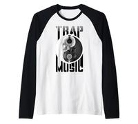 Trap Music DJ Techno Festival EDM Rave Yin Yang Crâne Manche Raglan