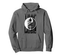 Trap Music DJ Techno Festival EDM Rave Yin Yang Crâne Sweat à Capuche