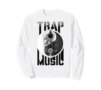 Trap Music DJ Techno Festival EDM Rave Yin Yang Crâne Sweatshirt