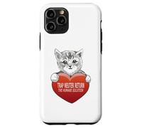 Trap Neuter Return (TNR) The Humane Solution Cat Heart Love Coque pour iPhone 11 Pro