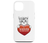 Trap Neuter Return (TNR) The Humane Solution Cat Heart Love Coque pour iPhone 13