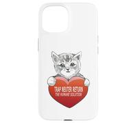 Trap Neuter Return (TNR) The Humane Solution Cat Heart Love Coque pour iPhone 15