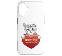 Trap Neuter Return (TNR) The Humane Solution Cat Heart Love Coque pour iPhone 16