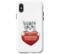 Trap Neuter Return (TNR) The Humane Solution Cat Heart Love Coque pour iPhone X/XS