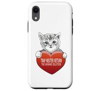 Trap Neuter Return (TNR) The Humane Solution Cat Heart Love Coque pour iPhone XR