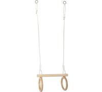 Trapèze en bois - SMALL FOOT - Réglable - Résistant aux intempéries - Pour enfants à partir de 3 ans Marron