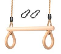 Trapeze Balancoire, Accessoire Balancoire Exterieur pour Enfants Barre Trapeze Bois Multifonction Jeux Jardin Extérieur Trapèze pour Portique