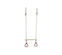 Trapèze balançoire en bois avec anneaux de gymnastique pour enfant pour structure de jeux