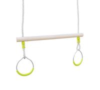 Trapéze bois avec anneaux métal pour portique