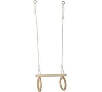 Trapèze en bois - SMALL FOOT - Réglable - Résistant aux intempéries - Pour enfants à partir de 3 ans Marron