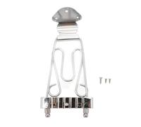 Trapeze Pour Guitare 6 Cordes avec Réglage Hauteur, Cordier Cadre Ouvert, Pièce Détachée pour Jazz Guitar Bass - Installation Facile, Métal Résistant, Adapté pour Jazz et Bass (Argent)