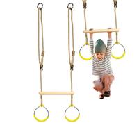 Trapeze Swing, Monkey Swing Sets Rings Backyard 15.35x58.27 inches, Obstacle Course Balance Game, Sensory Playground Equipment for Teens, Girls, Boys, Outdoor Fun, Wide Compatibility