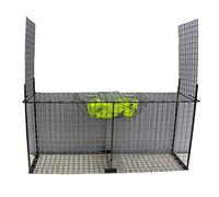 TRAPGALLIER piège Cage Capture Renards 150X70X40 2 entrées à appât Fil 4mm