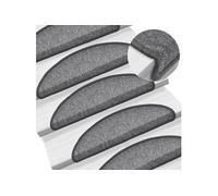 Vidaxl Tapis D'escalier 10 Pcs 56x20 Cm Gris Foncé