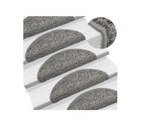 Vidaxl Tapis D'escalier 10 Pcs 56x20 Cm Gris