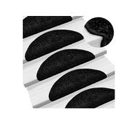 Vidaxl Tapis D'escalier 10 Pcs 56x20 Cm Noir