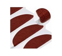 vidaXL Tapis d'escalier auto-adhésifs 15 pièces 56x17x3 cm Rouge
