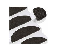 Vidaxl Tapis D'escalier Autocollants 15 Pcs 56x20 Cm Noir