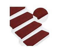 Trapmatten zelfklevend 15 st 65x24,5x3,5 cm rood343480