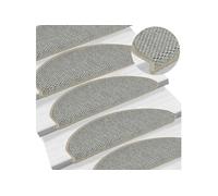 vidaXL Tapis d'escalier autocollants 15 pièces 65x21x4 cm Gris 326875