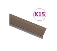 Trapneuzen L-vormig 15 st 90 cm aluminium bruin146741