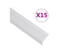 Trapneuzen L-vormig 15 st 90 cm aluminium zilverkleurig146733