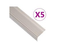 Nez de marche Forme en L 5 pcs Aluminium 100 cm Champagne