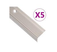 Nez de marche Forme en L 5 pcs Aluminium 90 cm Champagne